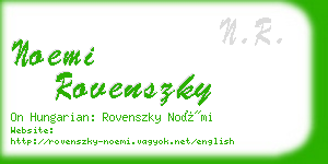 noemi rovenszky business card